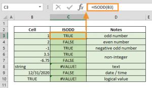 isodd excel|Distinguish Between Odd and Even Numbers Using .